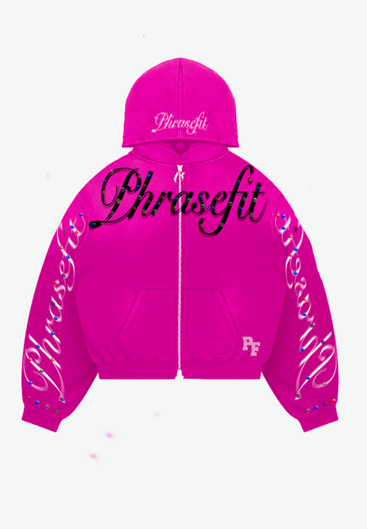Pink PF Rhinestone collection hoodie (1 of 1 drop)