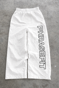 White phrasefit track pants