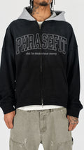 Black PhraseFit oversized hoodie